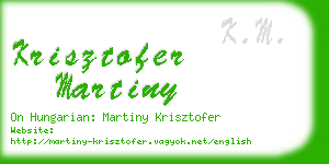 krisztofer martiny business card